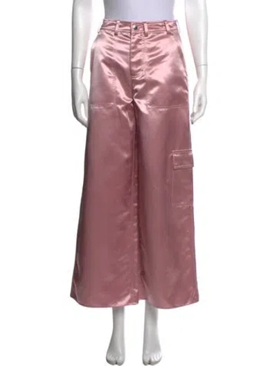 Pre-owned Staud Wide Leg Pants In Pink