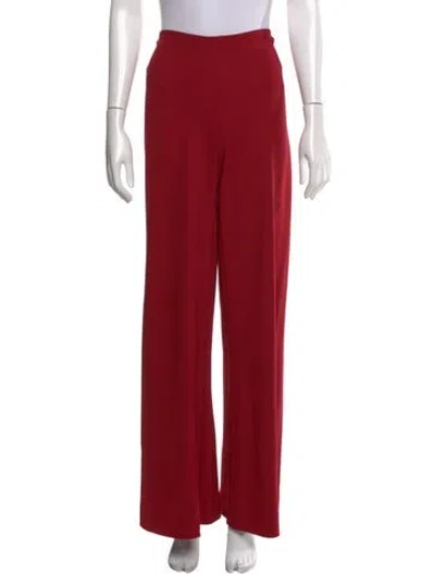 Pre-owned Staud Wide Leg Pants In Red