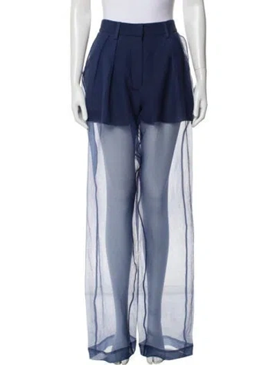 Pre-owned Staud Wide Leg Pants W/ Tags In Blue