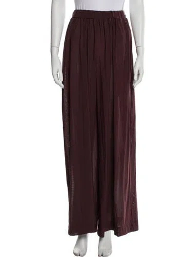 Pre-owned Staud Wide Leg Pants W/ Tags In Burgundy