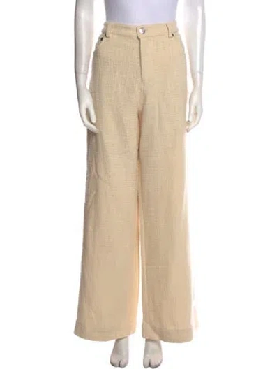Pre-owned Staud Wide Leg Pants W/ Tags In Neutral