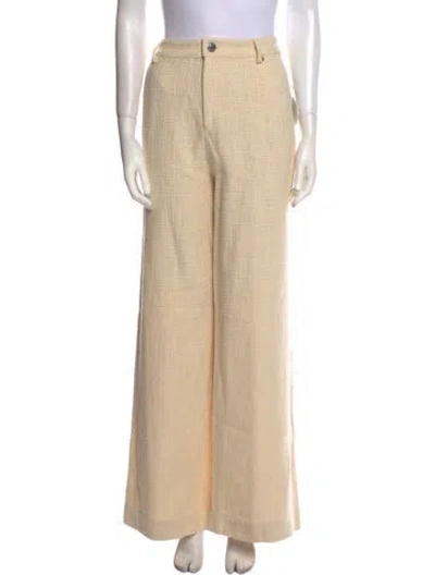 Pre-owned Staud Wide Leg Pants W/ Tags In Neutral