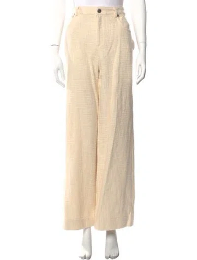 Pre-owned Staud Wide Leg Pants W/ Tags In Neutral