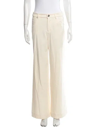 Pre-owned Staud Wide Leg Pants W/ Tags In Neutral