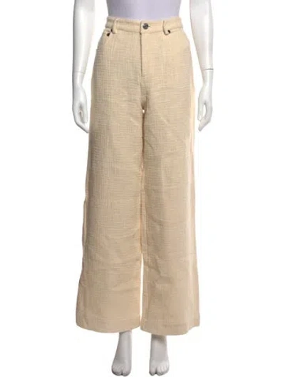 Pre-owned Staud Wide Leg Pants W/ Tags In Neutrals