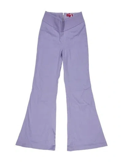 Pre-owned Staud Wide Leg Pants W/ Tags In Purple
