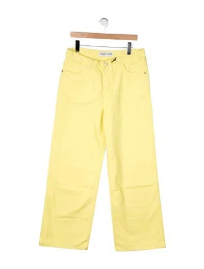 Pre-owned Staud Wide Leg Pants W/ Tags In Yellow