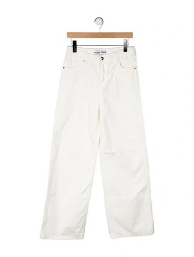 Pre-owned Staud Wide Leg Pants In White