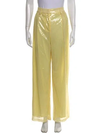 Pre-owned Staud Wide Leg Pants In Yellow