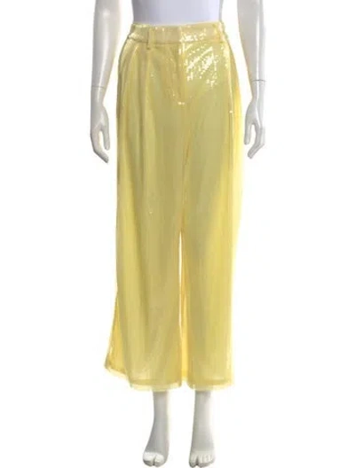 Pre-owned Staud Wide Leg Pants In Yellow