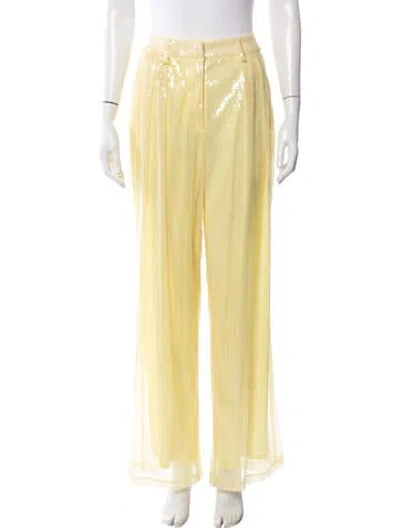 Pre-owned Staud Wide Leg Pants In Yellow