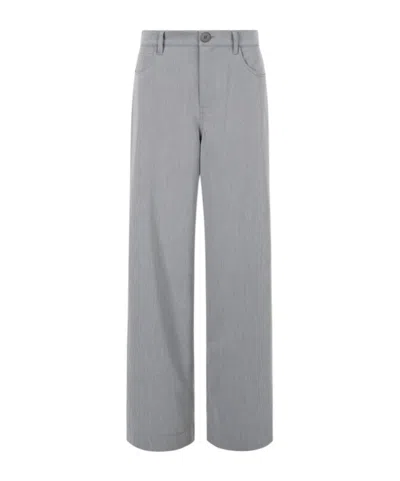 Staud Wide-legged Casual Pants In Gray