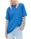 Staud William Top In Blue
