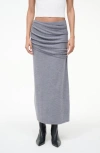 Staud Wilma Merino Wool Skirt In Gray