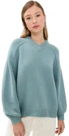 Staud Wilson Wool-blend Sweater In Mist