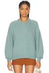 Staud Wilson Wool-blend Sweater In Green