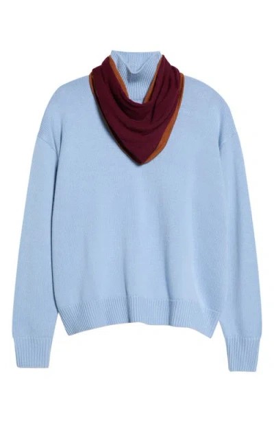 Staud Winston Merino Wool Sweater In Blue