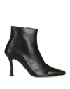 Staud Woman Ankle Boots Black Size 11 Lambskin In Black