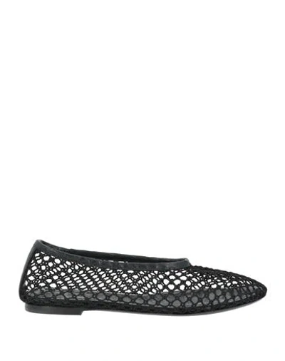 Staud Woman Ballet Flats Black Size 11 Textile Fibers