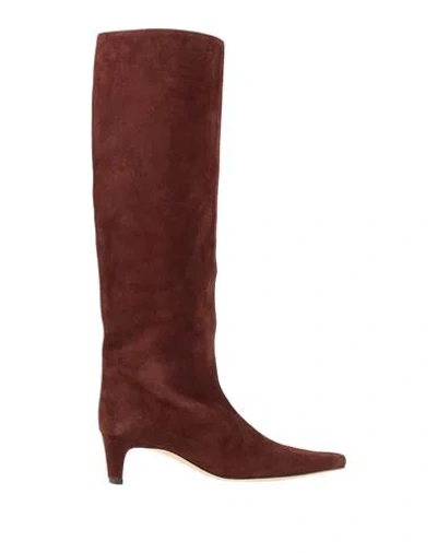 Staud Woman Boot Chocolate Brown Size 6 Leather
