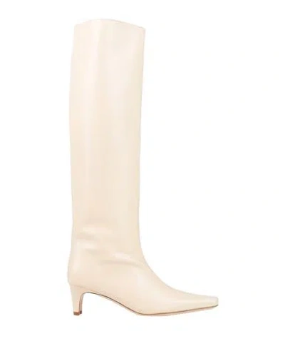 Staud Woman Boot Cream Size 8.5 Leather In Neutral