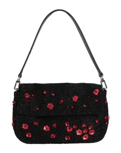 Staud Woman Handbag Black Size - Textile Fibers, Glass