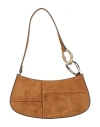 Staud Ollie Patchwork Shoulder Bag In Brown
