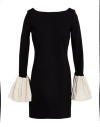 Staud Long-sleeved Dress In Multi