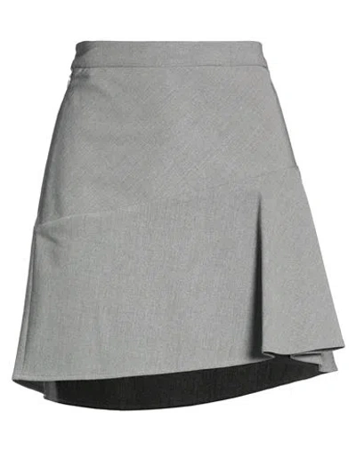 Staud Woman Mini Skirt Grey Size 6 Polyester, Viscose, Wool, Elastane In Gray