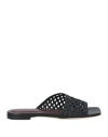 Staud Woman Sandals Black Size 8 Leather In Black