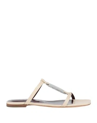 Staud Woman Sandals Cream Size 7 Leather In White