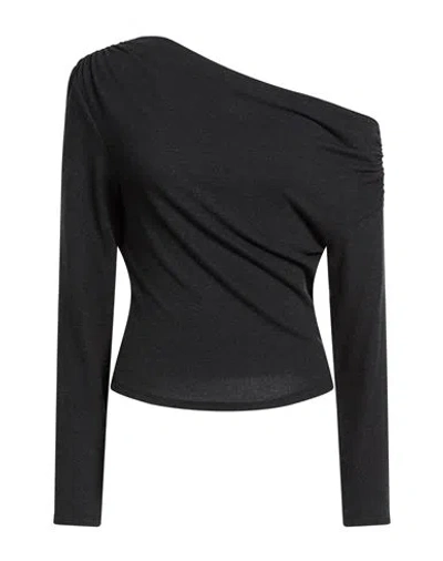Staud Woman Sweater Charcoal Size S Modal, Polyester, Elastane In Black