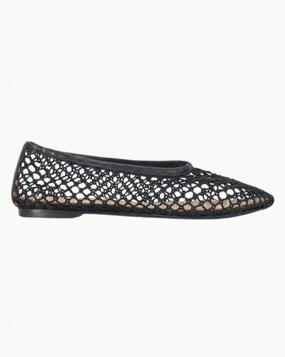 Staud Women's Alba Ballet Flat Shoes In Black Netting In Multi