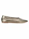 Staud Women's Alba Ballet Flats In Aged Bronze In Silver