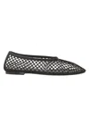 Staud Alba Crocheted Ballet Flats In Black