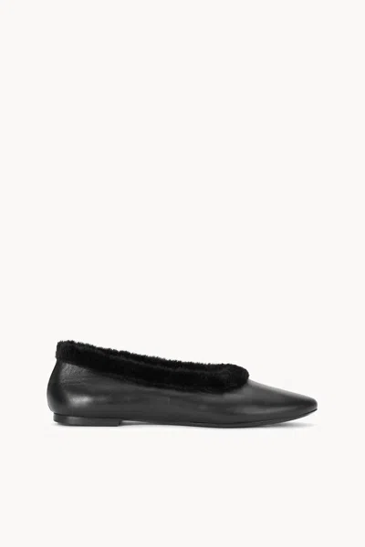 Staud Round-toe Ballet Flats In Black