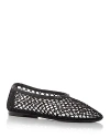 Staud Alba Ballet Flat In Black Netting In Black Nett