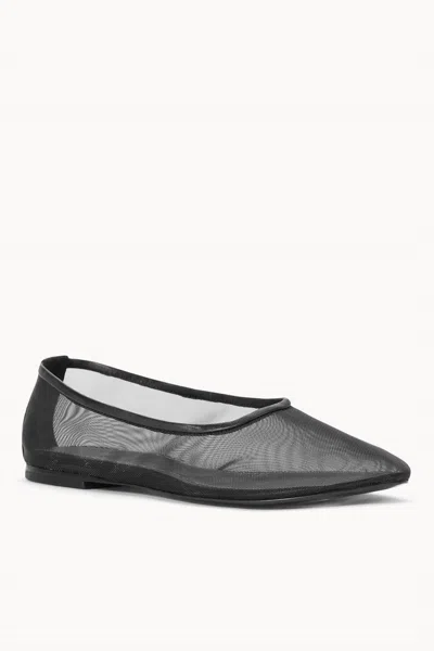 Staud Women's Alba Slip On Ballet Flat In Black Mesh