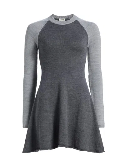 Staud Women's Anita Long-sleeve Fit & Flare Minidress In Gray