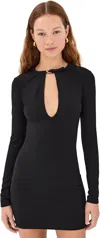 Staud Astor Ponte Minidress In Black
