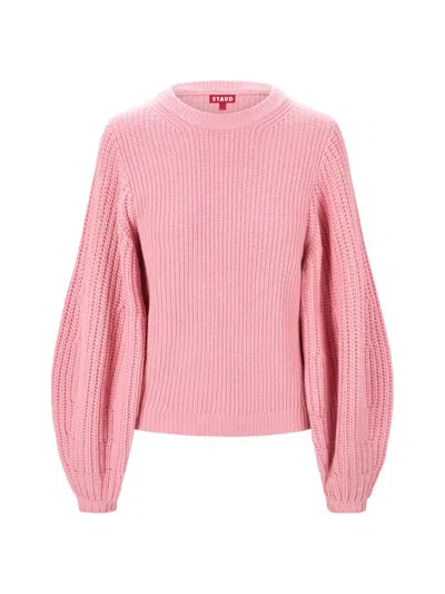 Staud Women's Aura Ribbed Wool-blend Sweater In Pink