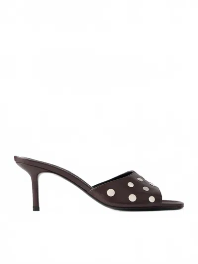 Staud Bea 66 Studded Leather Sandals In Brown