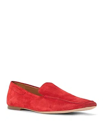 Staud Women's Becks Square Toe Loafers In Red