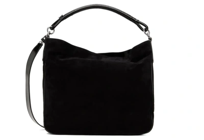 Staud Women's Black Suede Leather Large Hobo Handbag