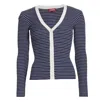 Staud Navy Cargo Cardigan In Blue