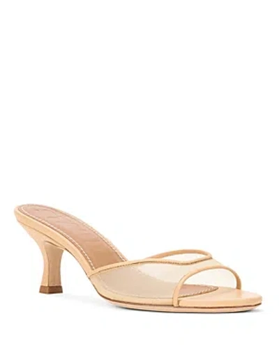 Staud Women's Brigitte Mesh Mid Heel Sandals In Neutral