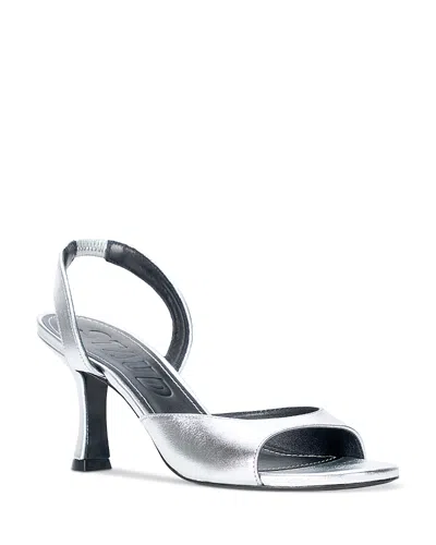 Staud Women's Brigitte Metallic Leather Sandals In Silver
