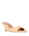 Staud Brigitte Leather Wedge Sandals In Neutral