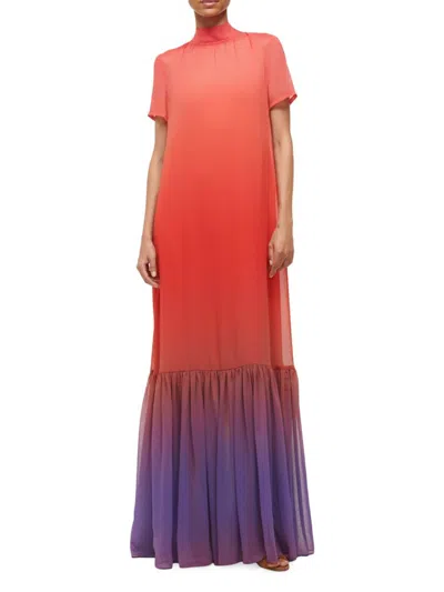 Staud Women's Calluna Ombré Organza Gown In Violet Ombre