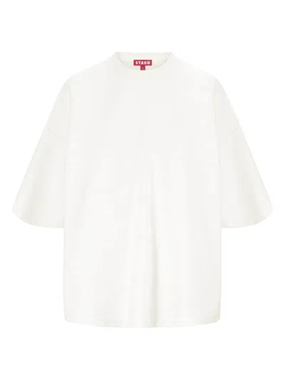 Staud Women's Capsule Oversized Ponte T-shirt In White